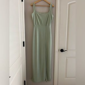 Pretty Little Thing pale green maxi dress